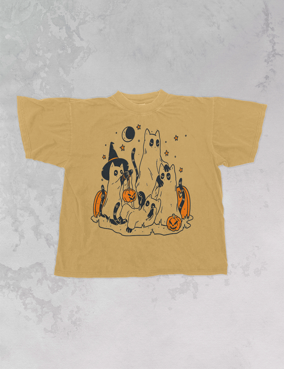 Underground Original Design: Spooky Black Cats Oversized T-Shirt