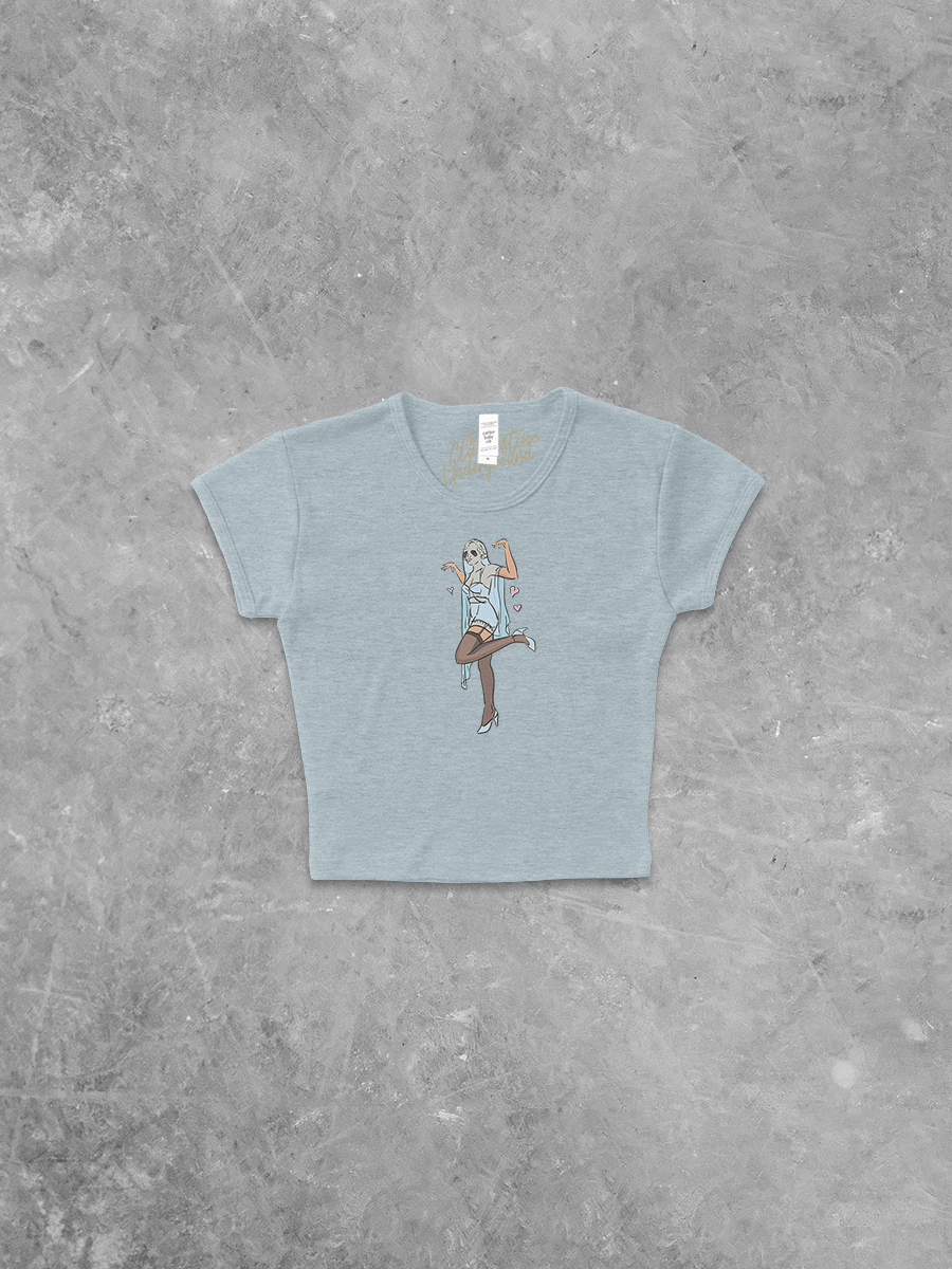 Underground Original Design: Pin-Up Ghost Micro-Ribbed Baby Tee