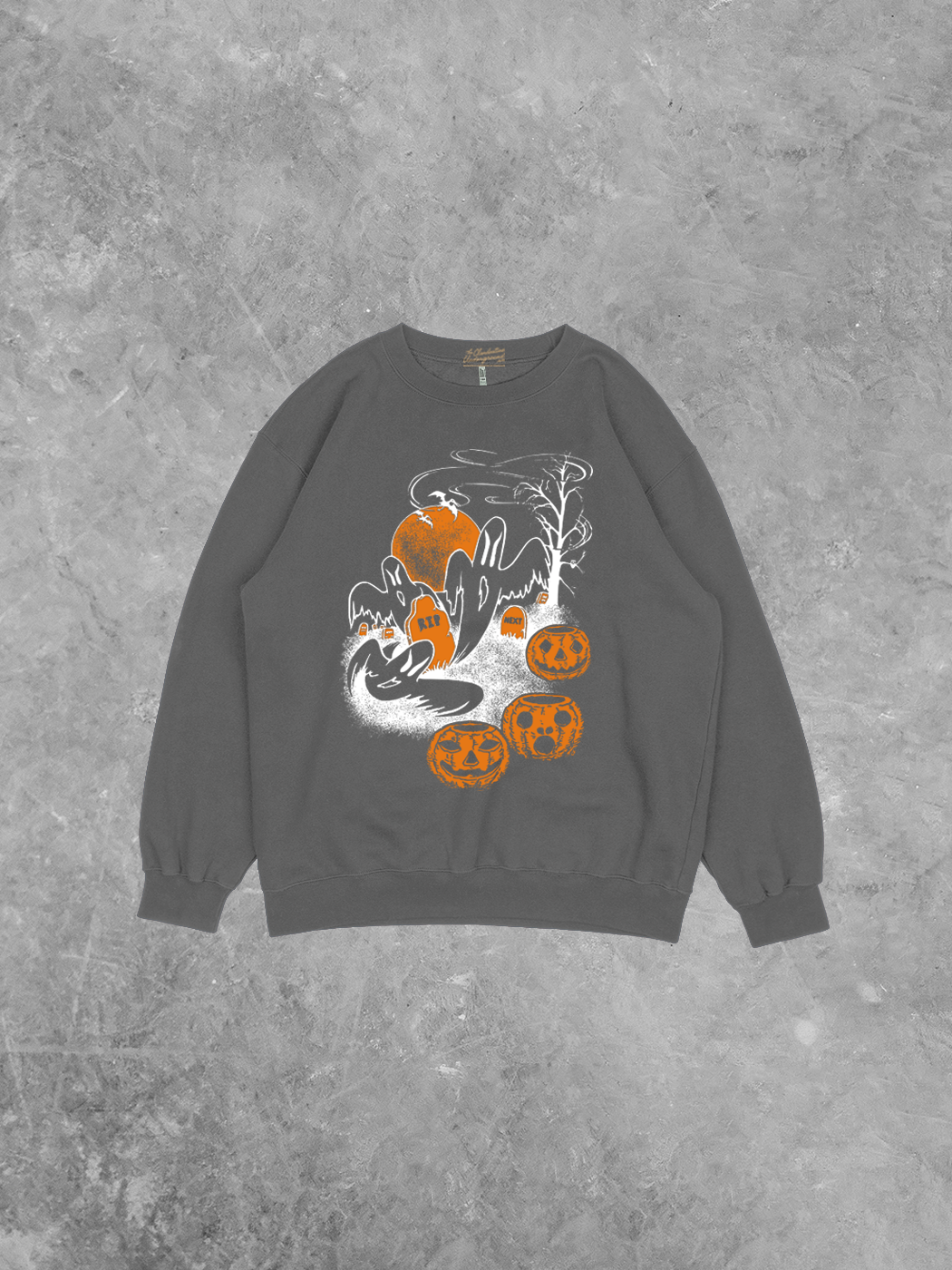 Ghosts, Ghouls, & Pumpkins, Recycled Relaxed American Apparel Sweatshirt