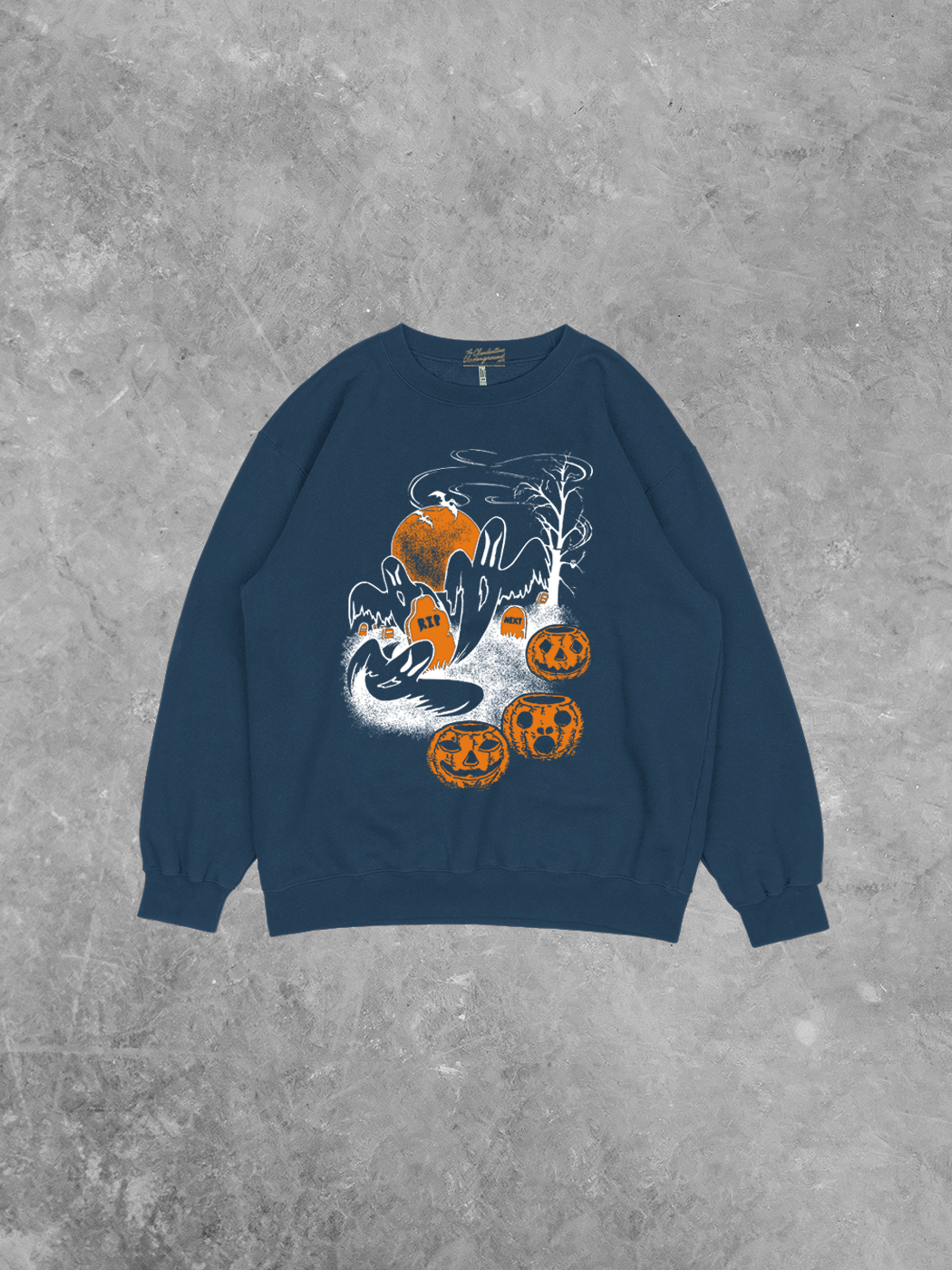 Ghosts, Ghouls, & Pumpkins, Recycled Relaxed American Apparel Sweatshirt