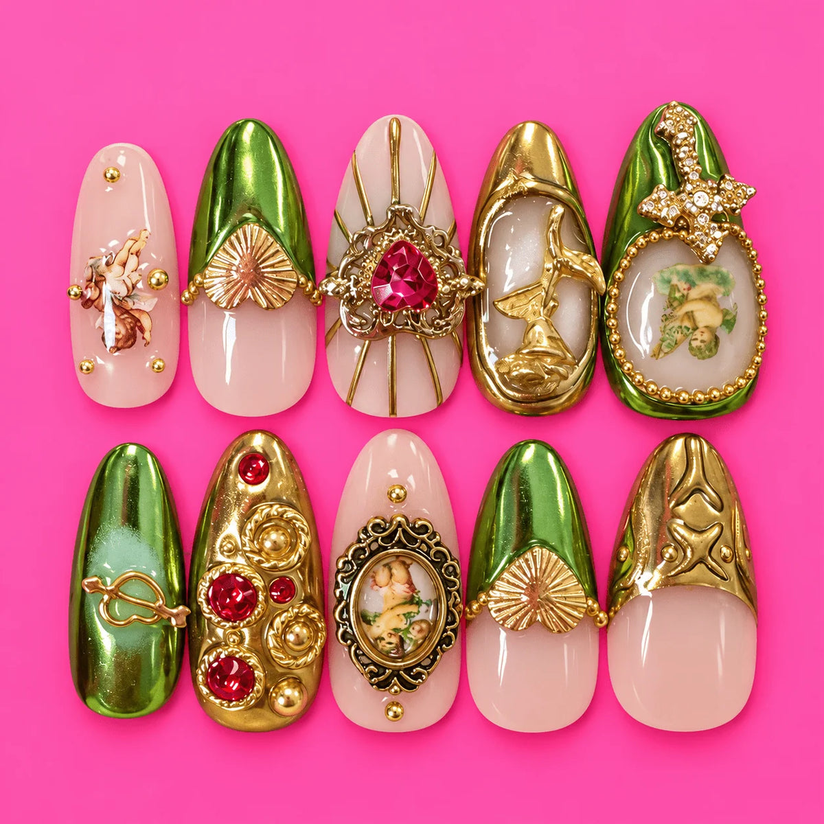 Gilded Garden Press-On Nails