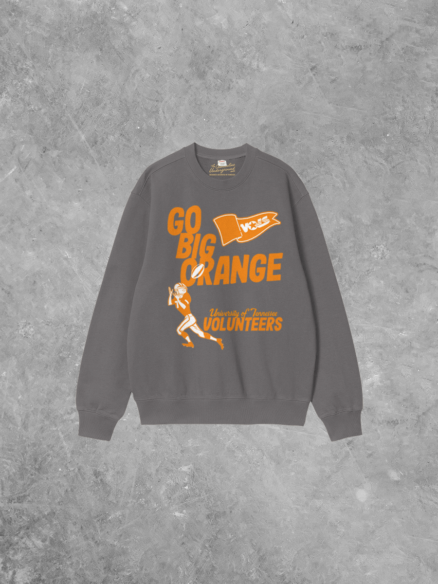 Underground Original Design: TN Volunteers Go Big Orange Boxy Cotton Sweatshirt