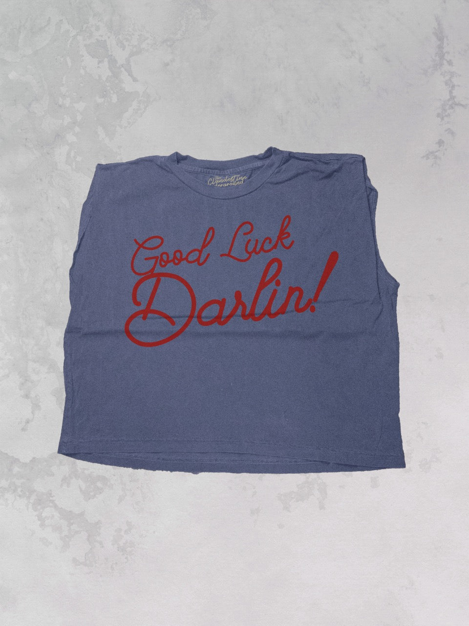 Underground Original Design: Good Luck Darlin!, Western Vintage Cropped Muscle Tank