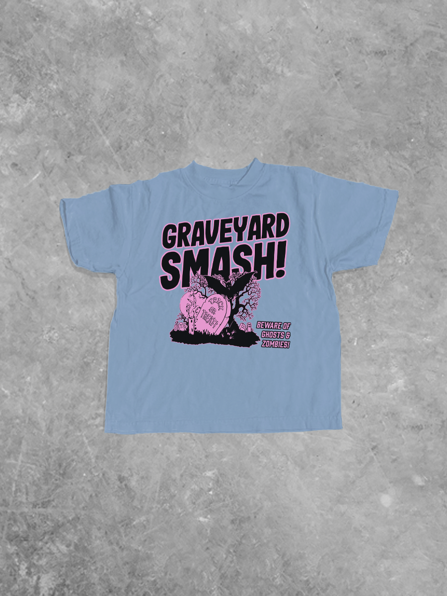 * KIDS * Graveyard Smash, Halloween Boxy Kids T-Shirt