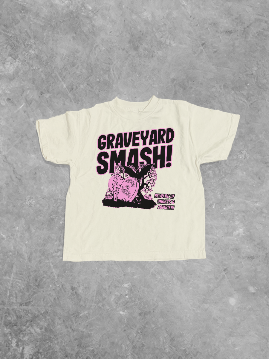 * KIDS * Graveyard Smash, Halloween Boxy Kids T-Shirt
