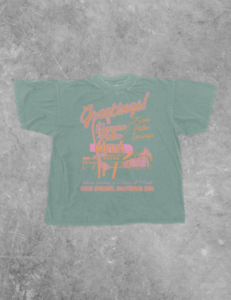 Underground Original Design: Greetings! Canyon Palms Boxy Cotton TShirt