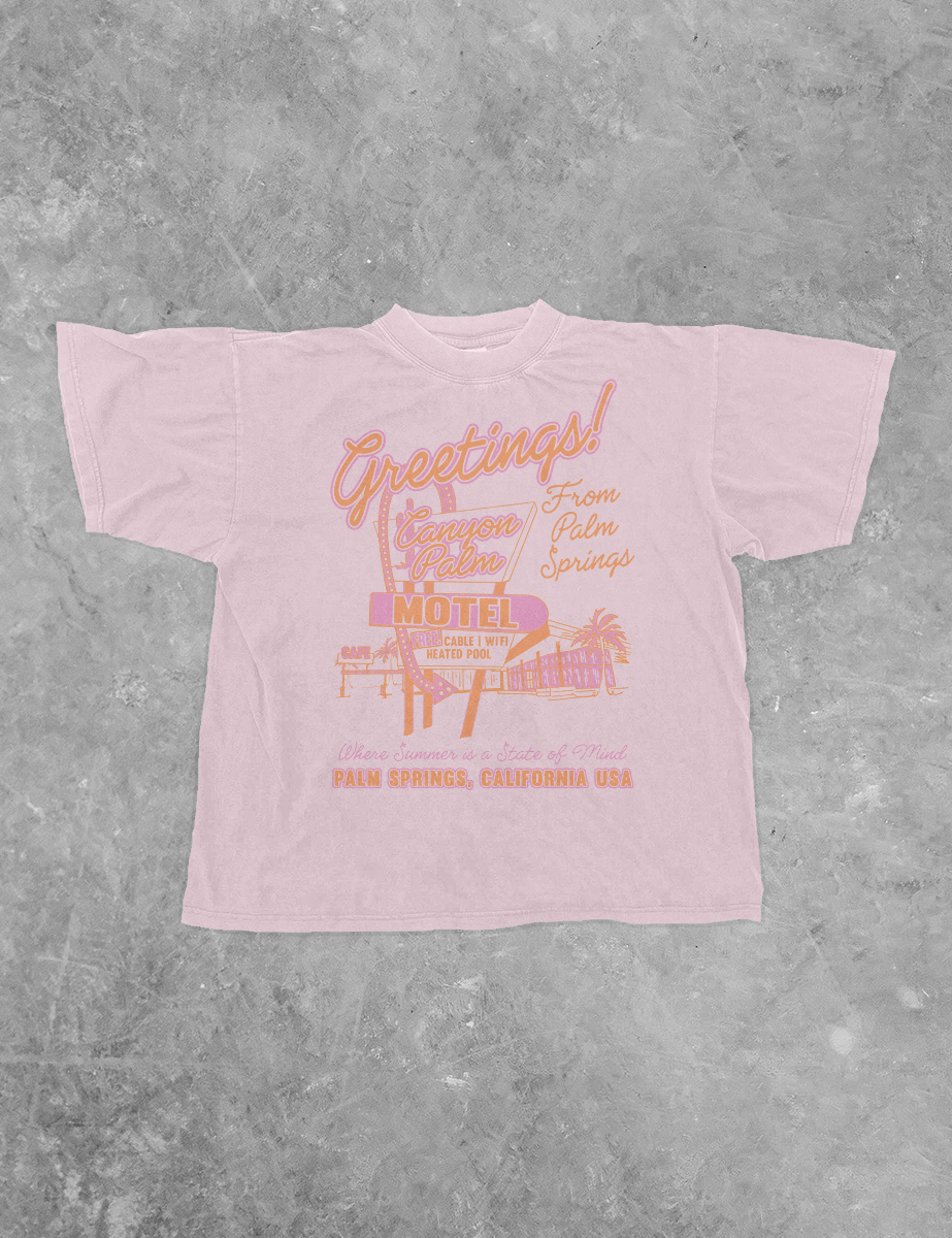 Underground Original Design: Greetings! Canyon Palms Boxy Cotton TShirt