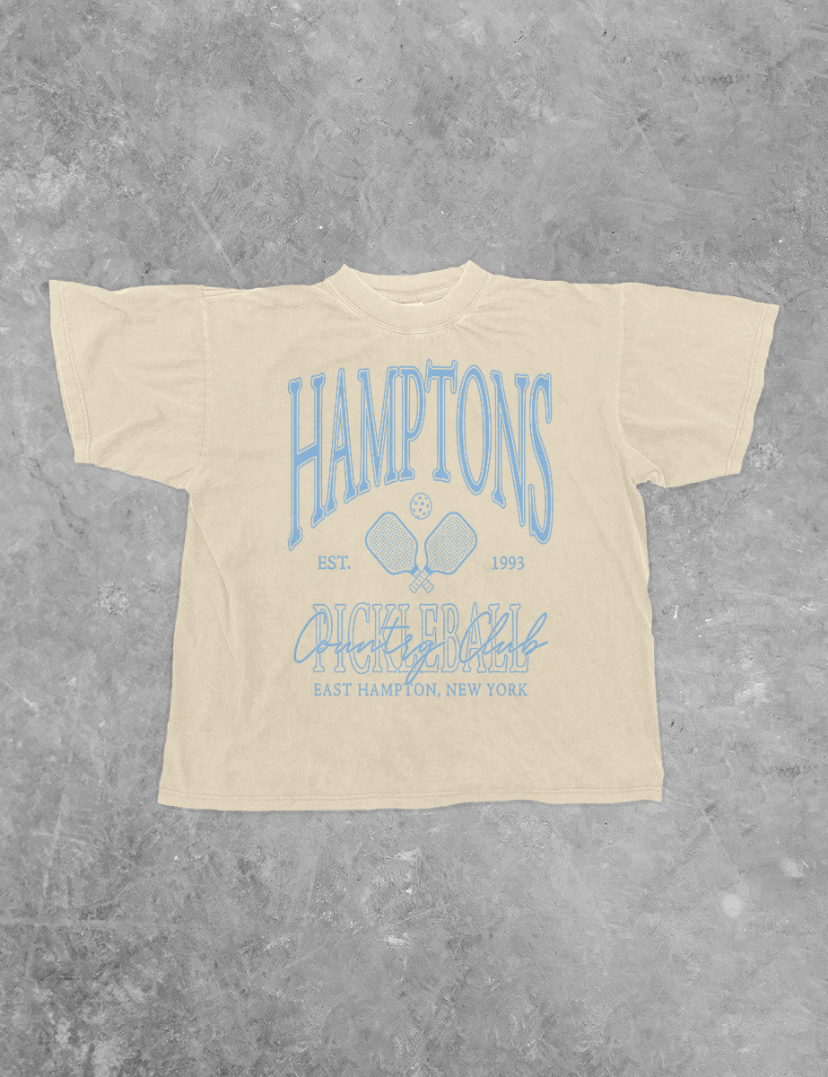 Underground Original Design: Hamptons Country Club Pickleball Boxy Cotton TShirt