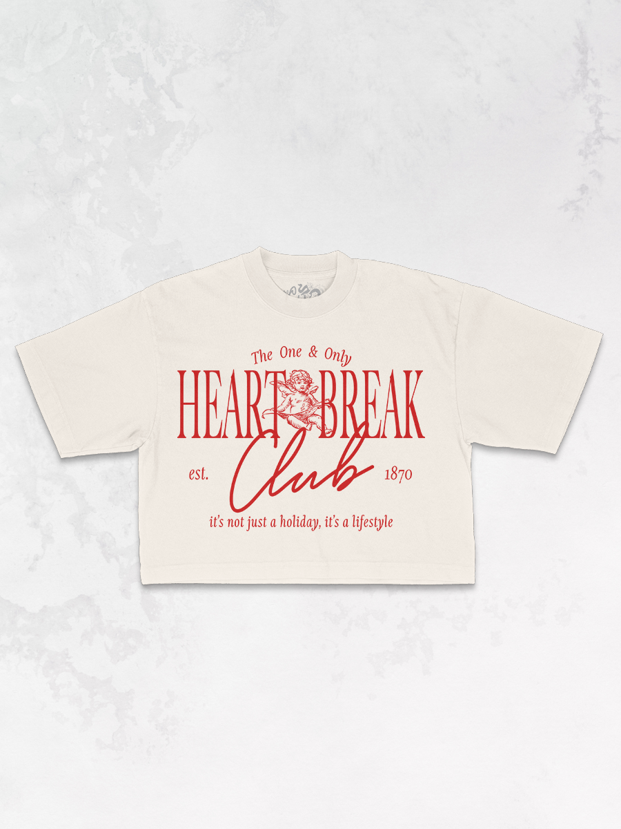 Underground Original Design: Heart Beak Club Oversized Cropped TShirt