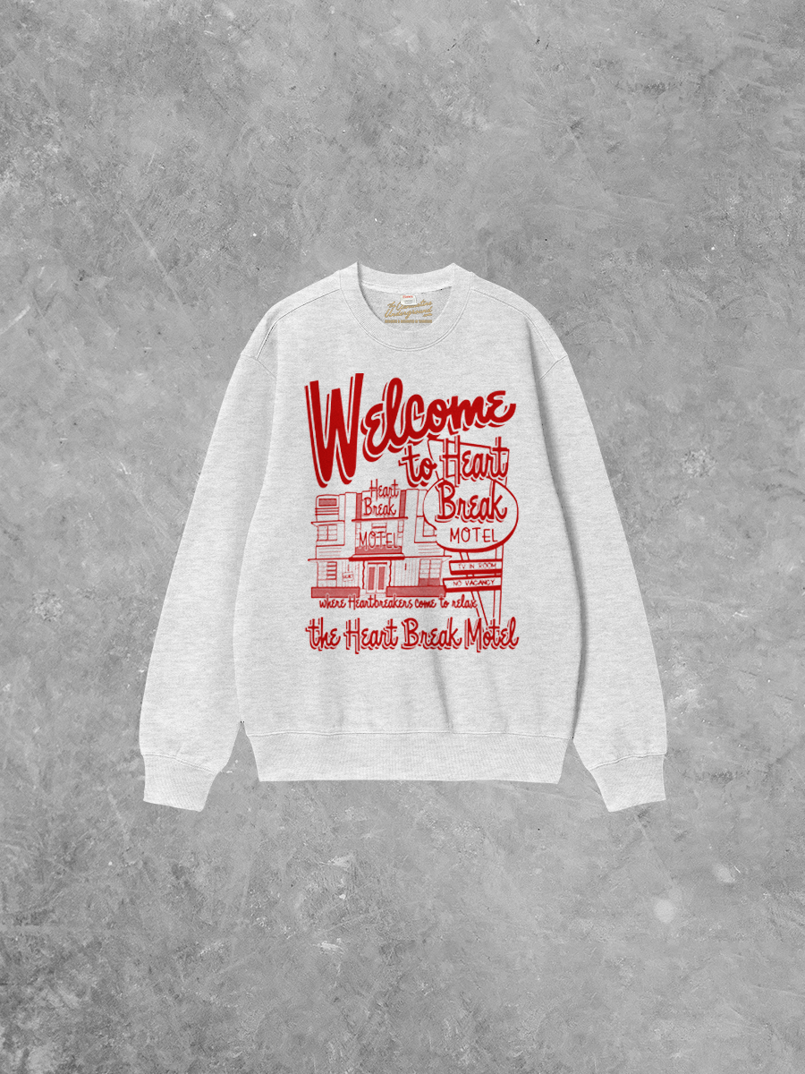 Underground Original Design: Heart Break Motel Boxy Cotton Sweatshirt