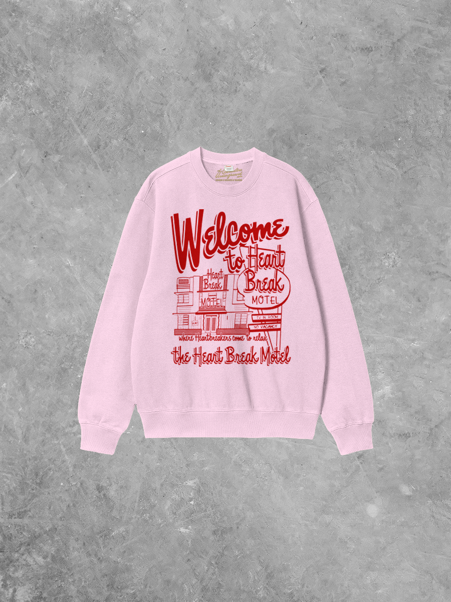 Underground Original Design: Heart Break Motel Boxy Cotton Sweatshirt
