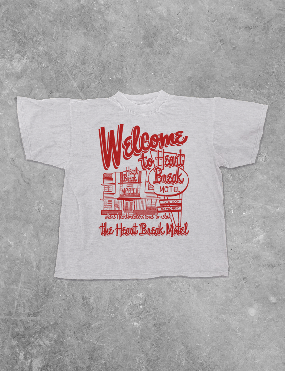 Underground Original Design: Heart Break Motel Boxy Cotton TShirt