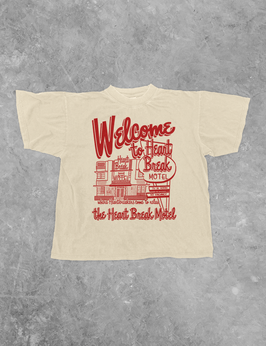 Underground Original Design: Heart Break Motel Boxy Cotton TShirt