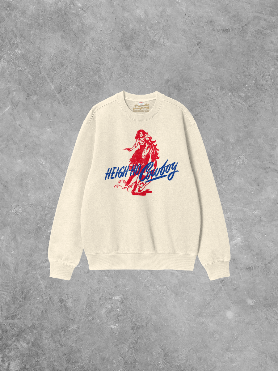 Underground Original Design: Heigh-Ho-Cowboy Boxy Cotton Sweatshirt