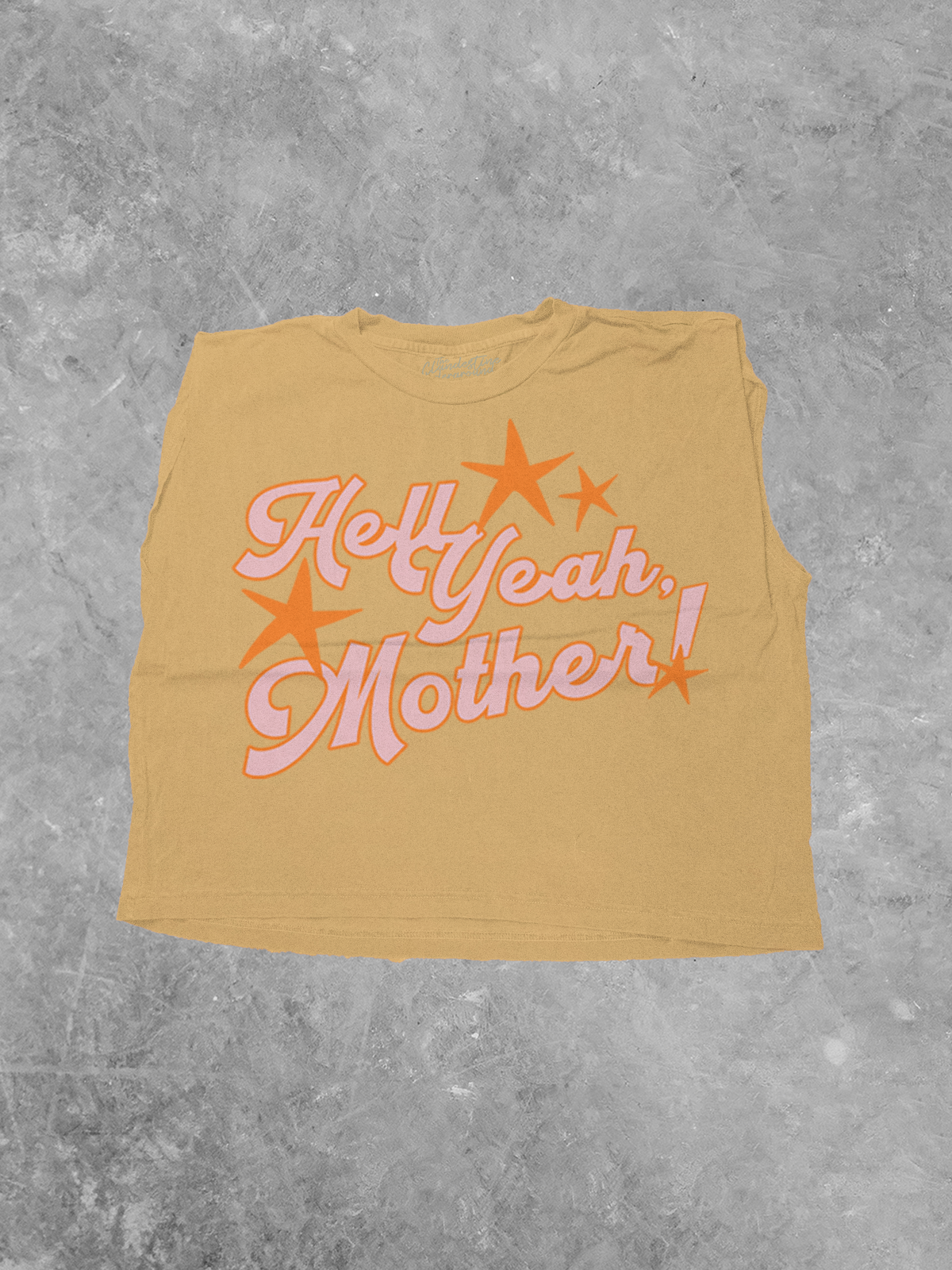 Hell Yeah Mother!, Star Detail Cropped Muscle Tank