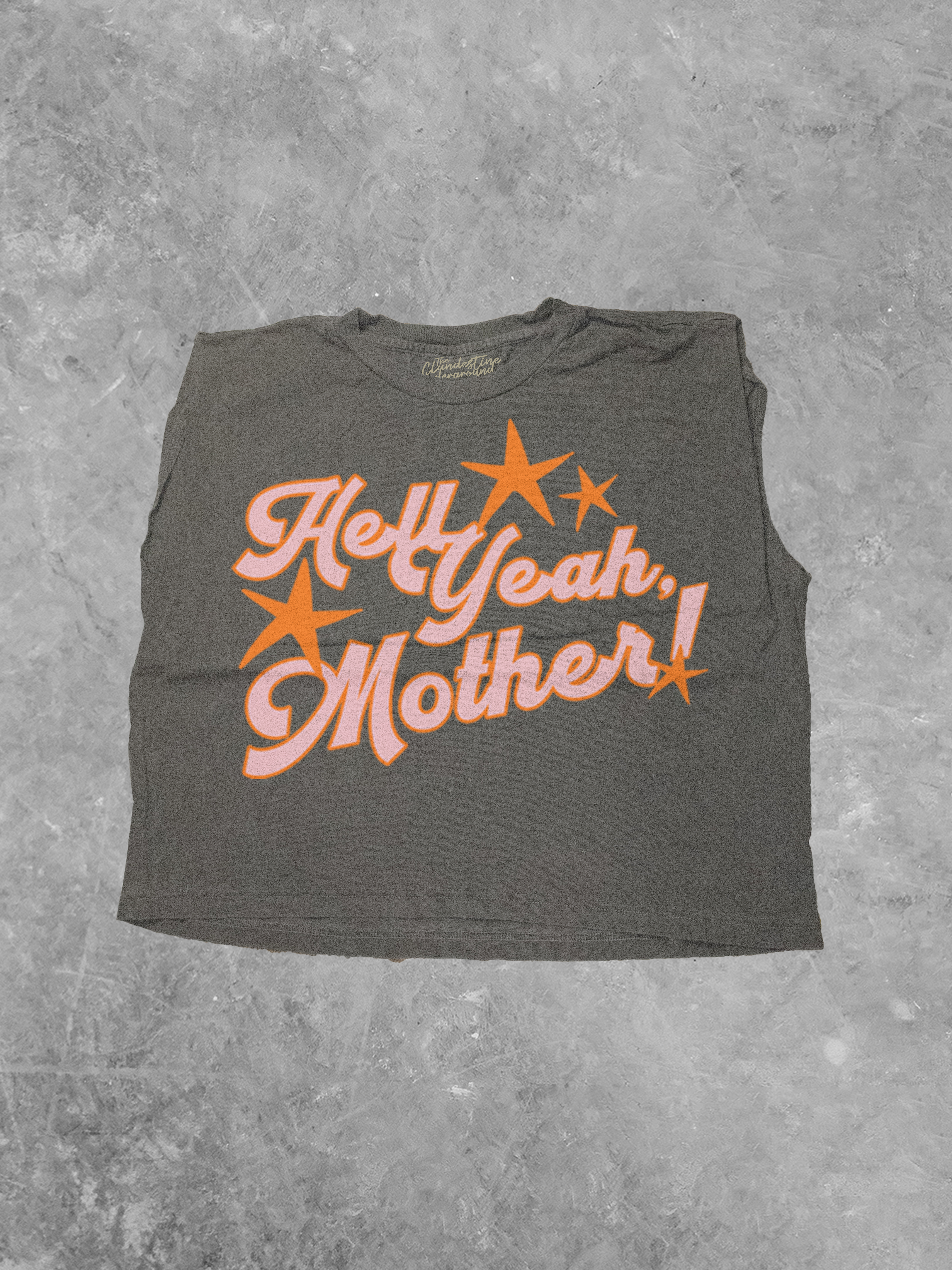 Hell Yeah Mother!, Star Detail Cropped Muscle Tank