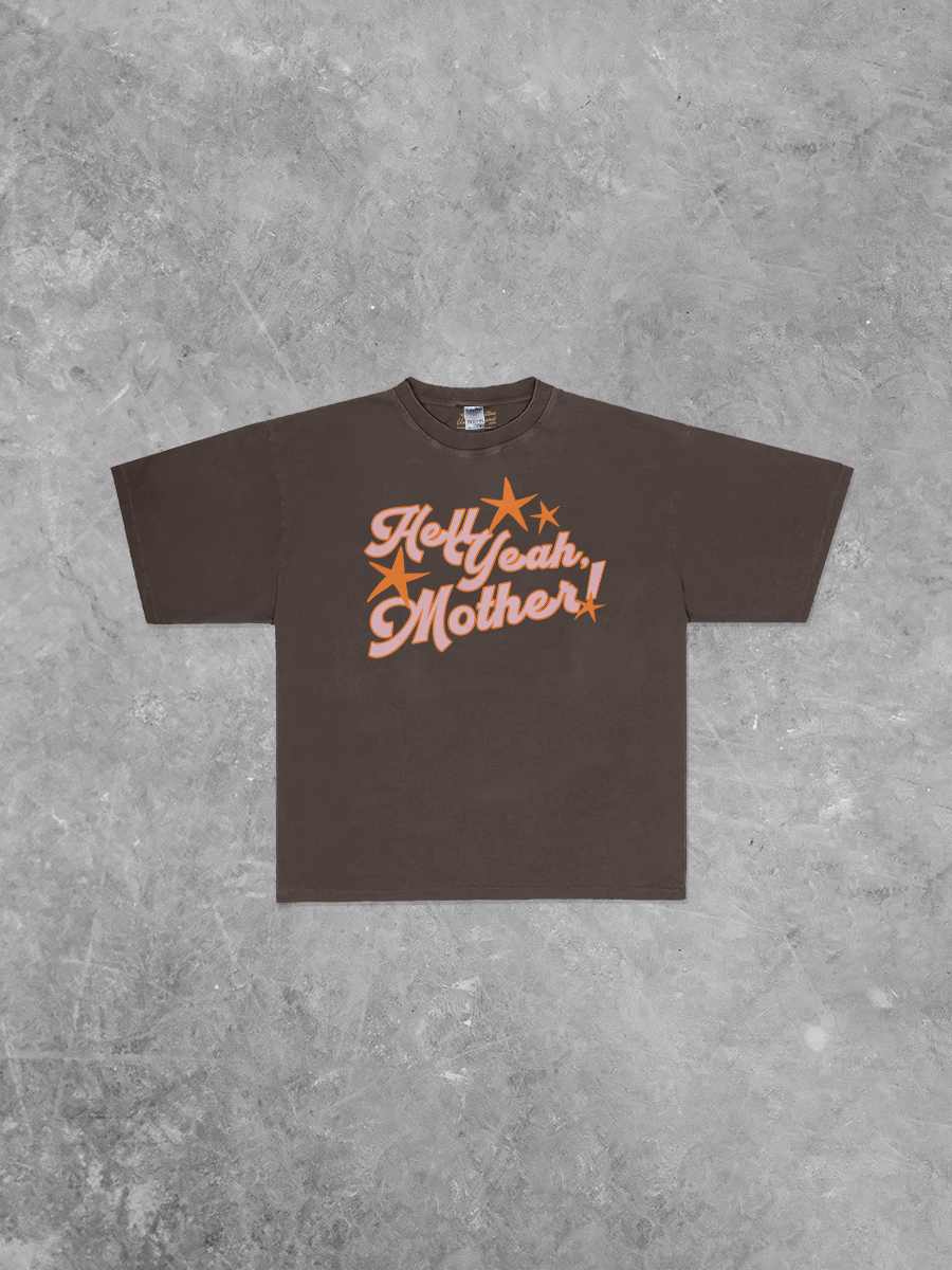 Underground OG: Hell Yeah Mother! Star Detail Boxy Oversized TShirt