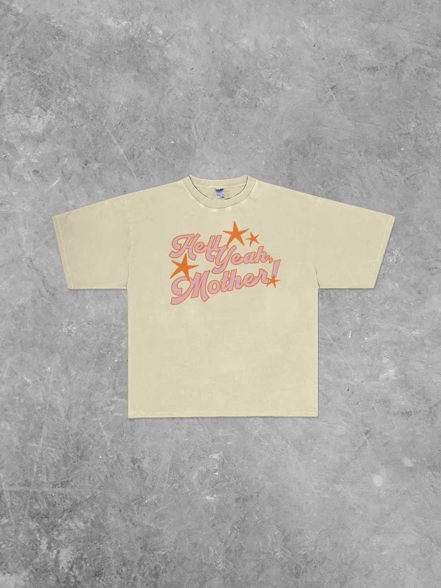 Underground OG: Hell Yeah Mother! Star Detail Boxy Oversized TShirt