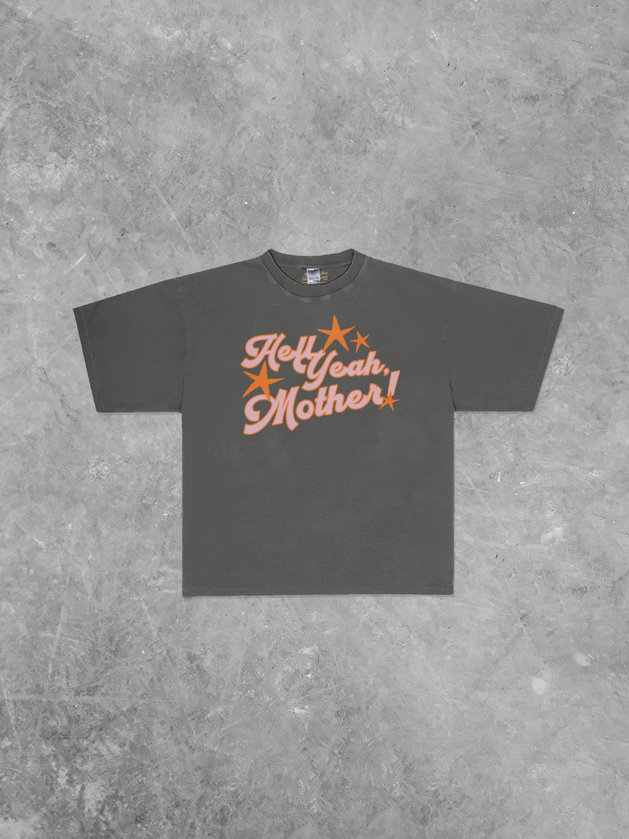 Underground OG: Hell Yeah Mother! Star Detail Boxy Oversized TShirt