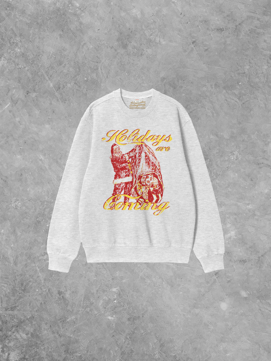Underground Original Design: Holidays are Coming Boxy Cotton 90s Sweatshirt