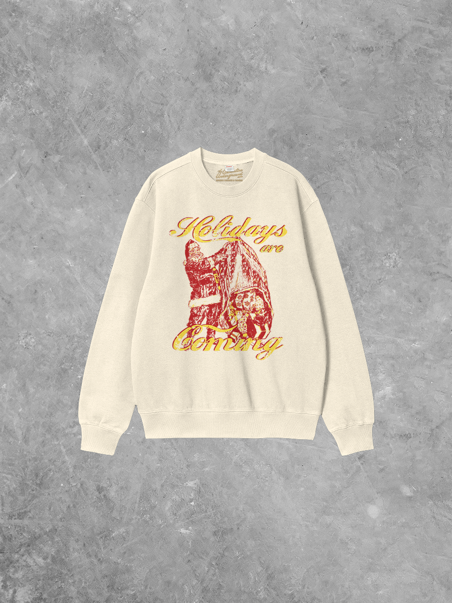 Underground Original Design: Holidays are Coming Boxy Cotton 90s Sweatshirt
