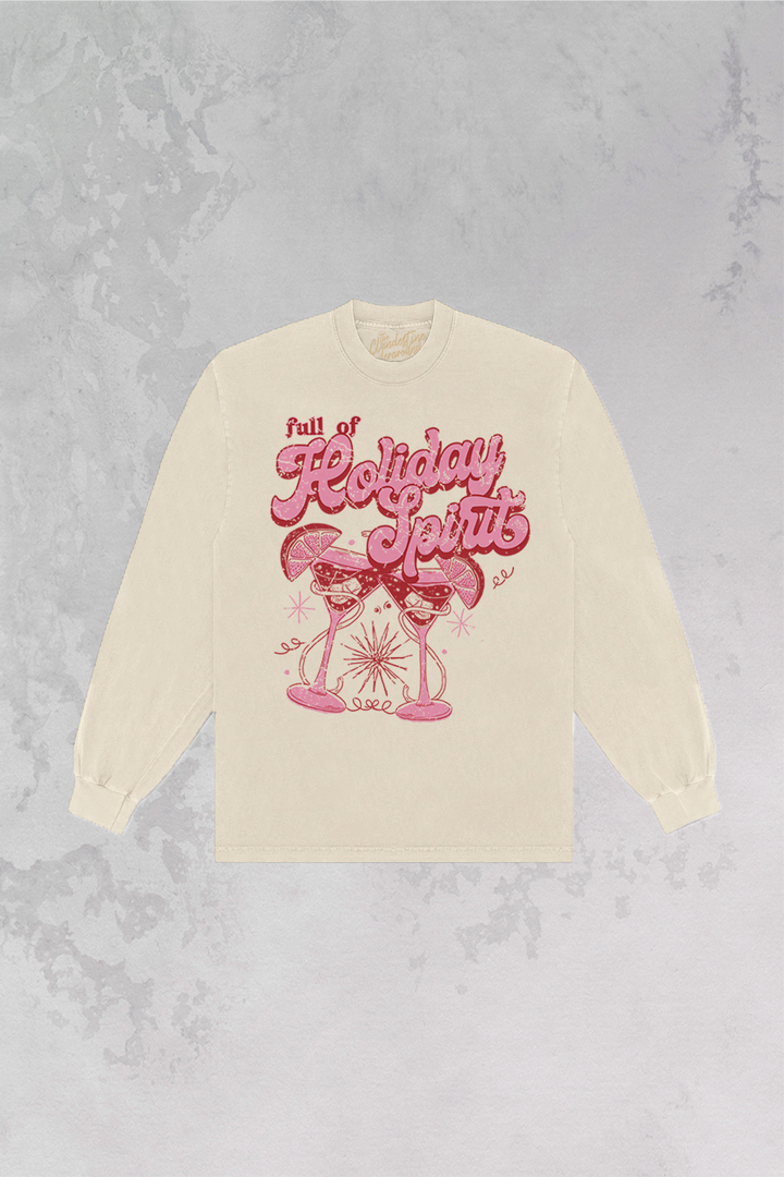 Underground Original Design: Full of Holiday Spirit Long Sleeve Oversized T-Shirt