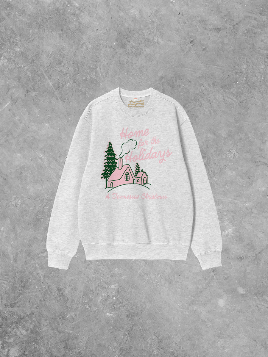 Underground Original Design: Home for the Holidays, TN Christmas Boxy Cotton Sweatshirt