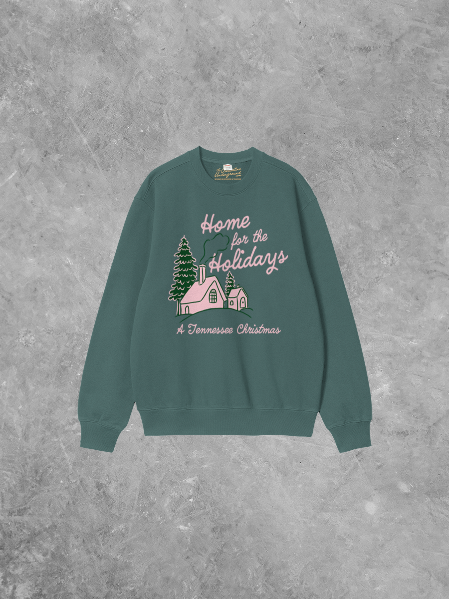 Underground Original Design: Home for the Holidays, TN Christmas Boxy Cotton Sweatshirt