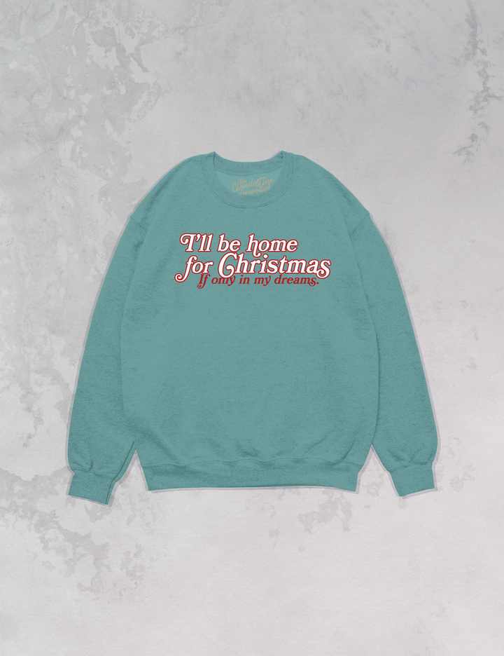 Underground Original Design: I'll Be Home for Christmas Oversized 90's Sweatshirt