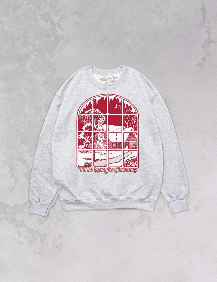 Underground Original Design: I'll Be Home for Christmas Oversized 90's Sweatshirt