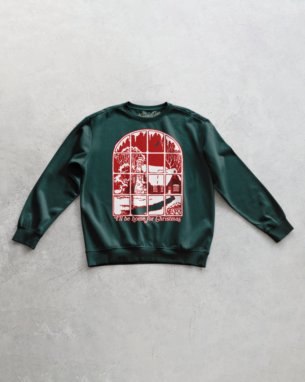 Underground Original Design: I'll Be Home for Christmas Oversized 90's Sweatshirt