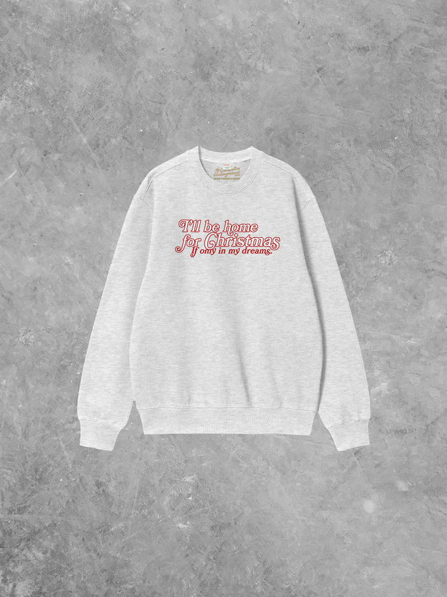 Underground Original Design: I'll Be Home for Christmas Boxy Cotton Sweatshirt