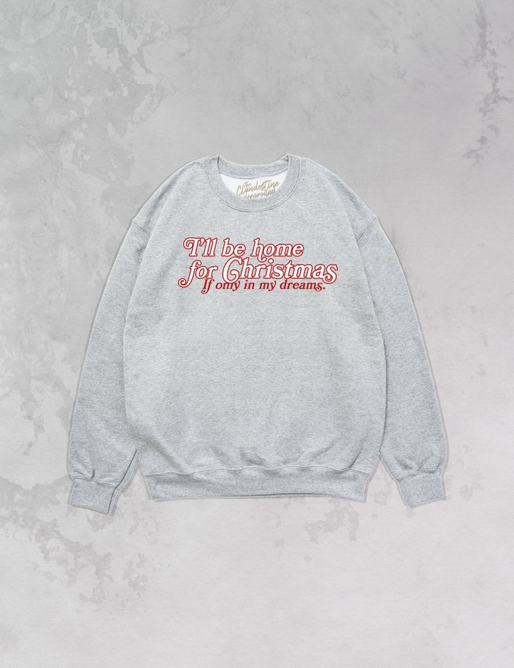 Underground Original Design: I'll Be Home for Christmas Oversized 90's Sweatshirt