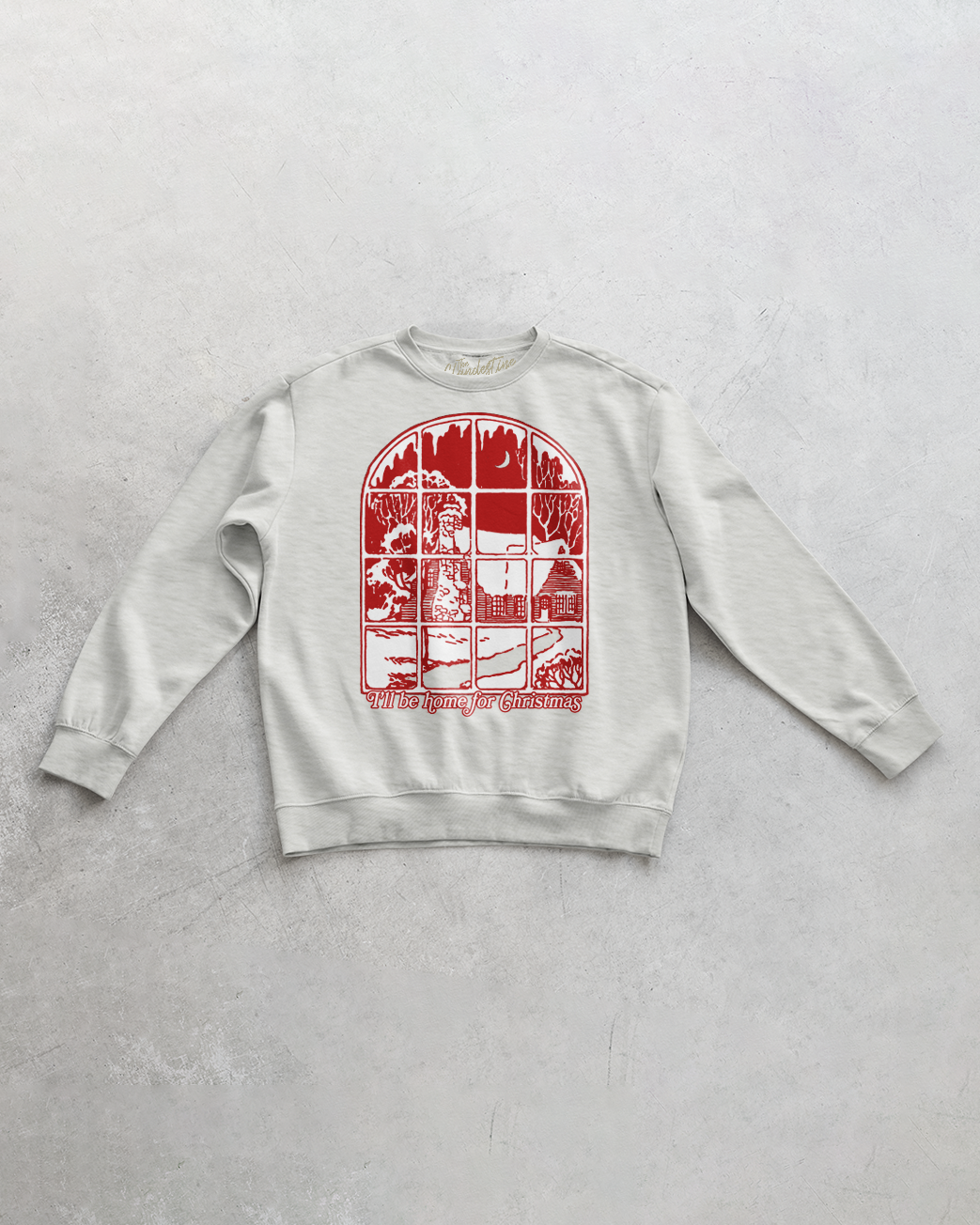 Underground Original Design: I'll Be Home for Christmas Oversized 90's Sweatshirt