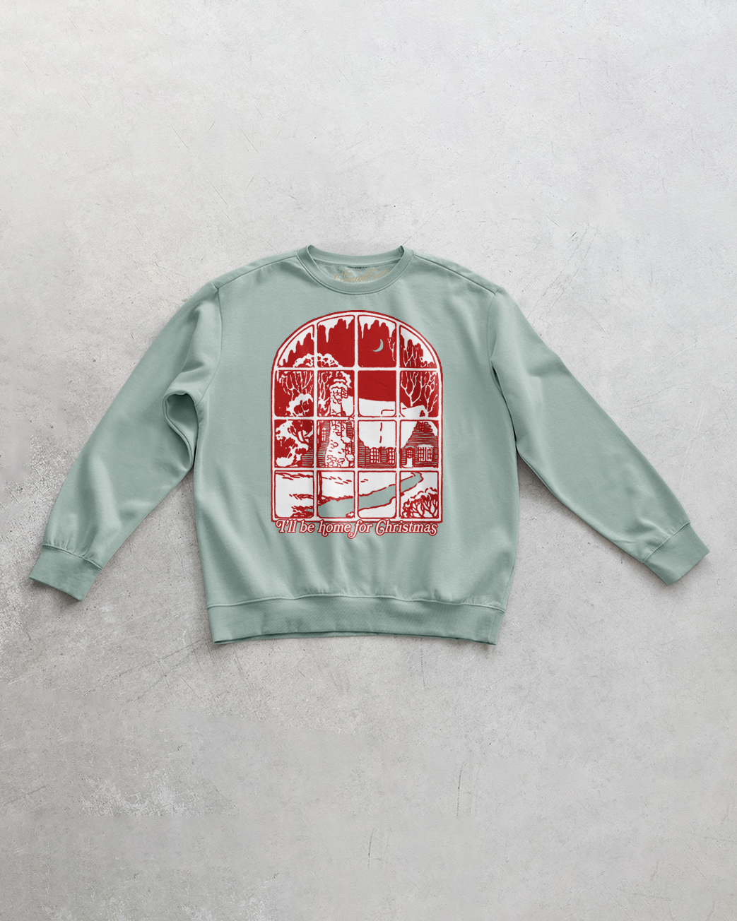 Underground Original Design: I'll Be Home for Christmas Oversized 90's Sweatshirt