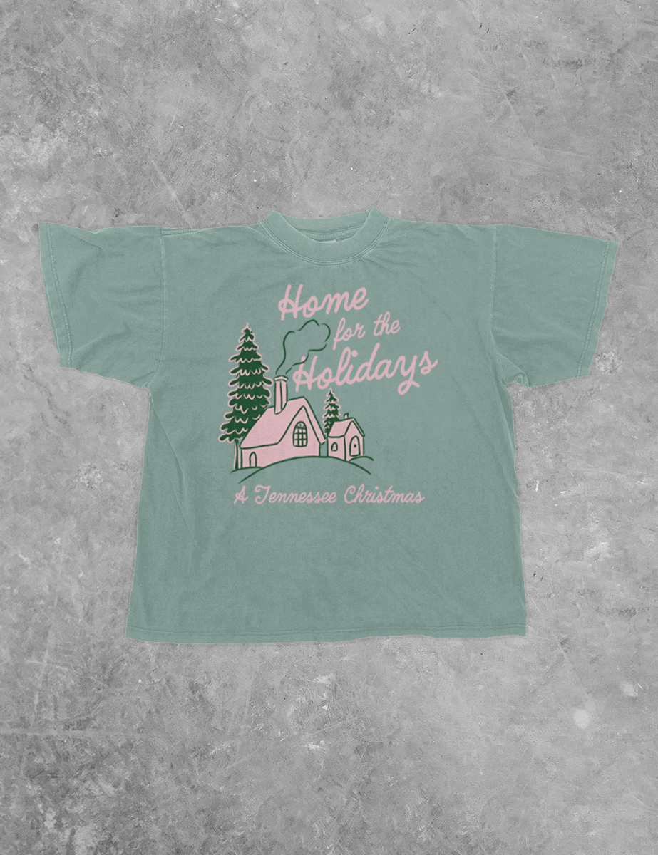 Underground Original Design: Home for the Holidays, TN Christmas Boxy Cotton T-Shirt