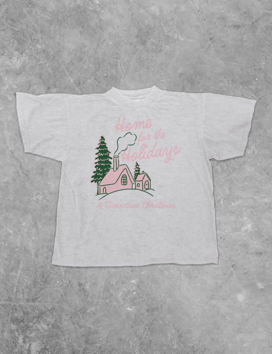 Underground Original Design: Home for the Holidays, TN Christmas Boxy Cotton T-Shirt