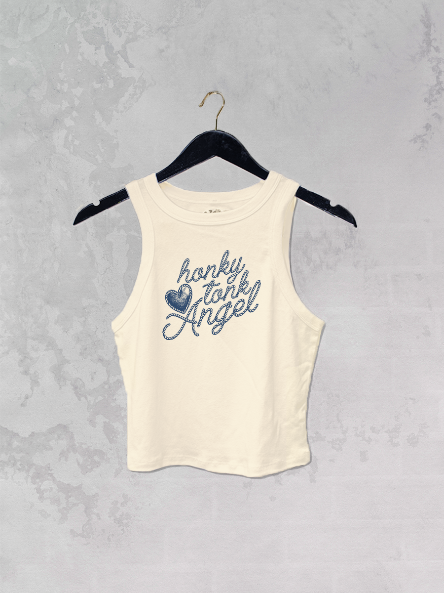 Underground Original Design: Honky Tonk Angel, Western Micro-Ribbed Tank