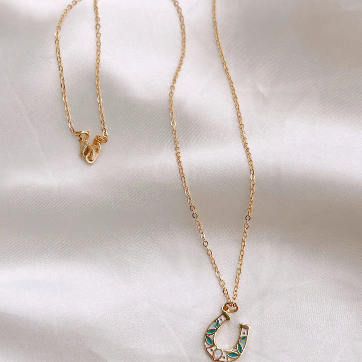 Gold Plated Horseshoe, Lucky Necklace