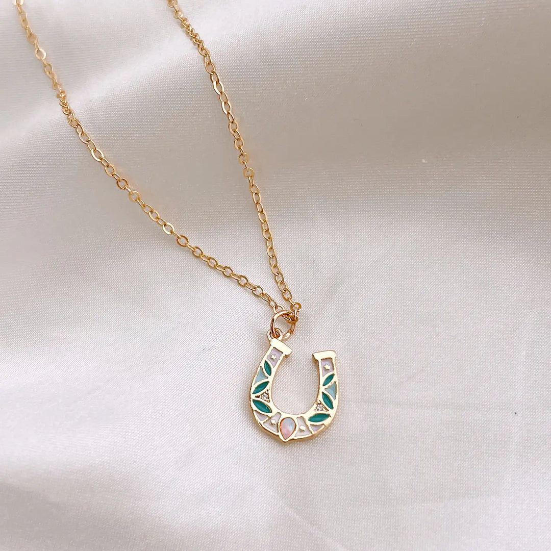 Gold Plated Horseshoe, Lucky Necklace