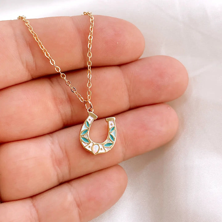 Gold Plated Horseshoe, Lucky Necklace