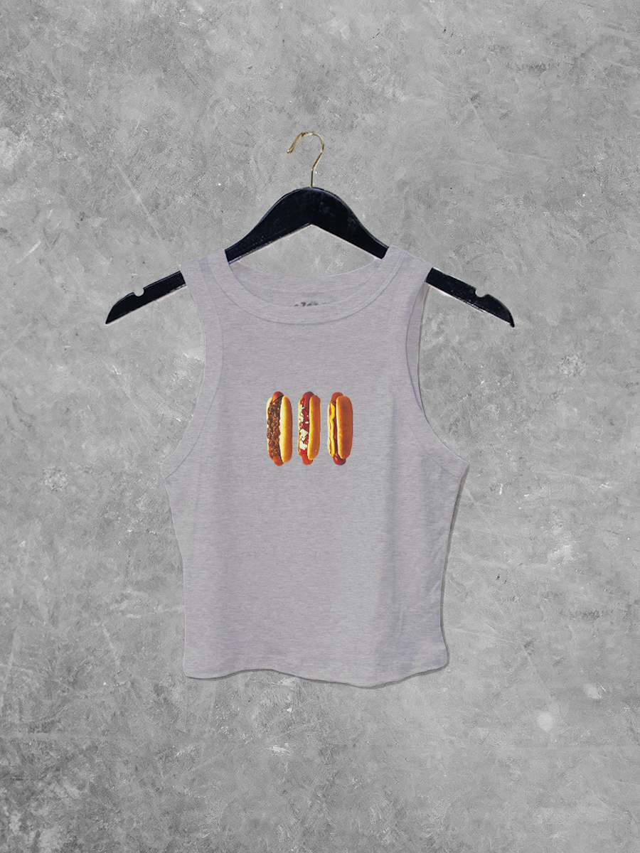 Three Little Hot Dogs, Americana Summer Micro-Ribbed Tank