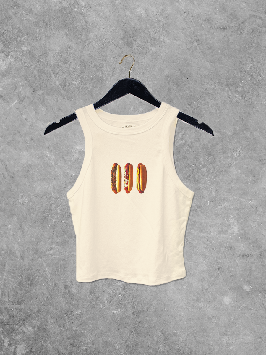 Three Little Hot Dogs, Americana Summer Micro-Ribbed Tank
