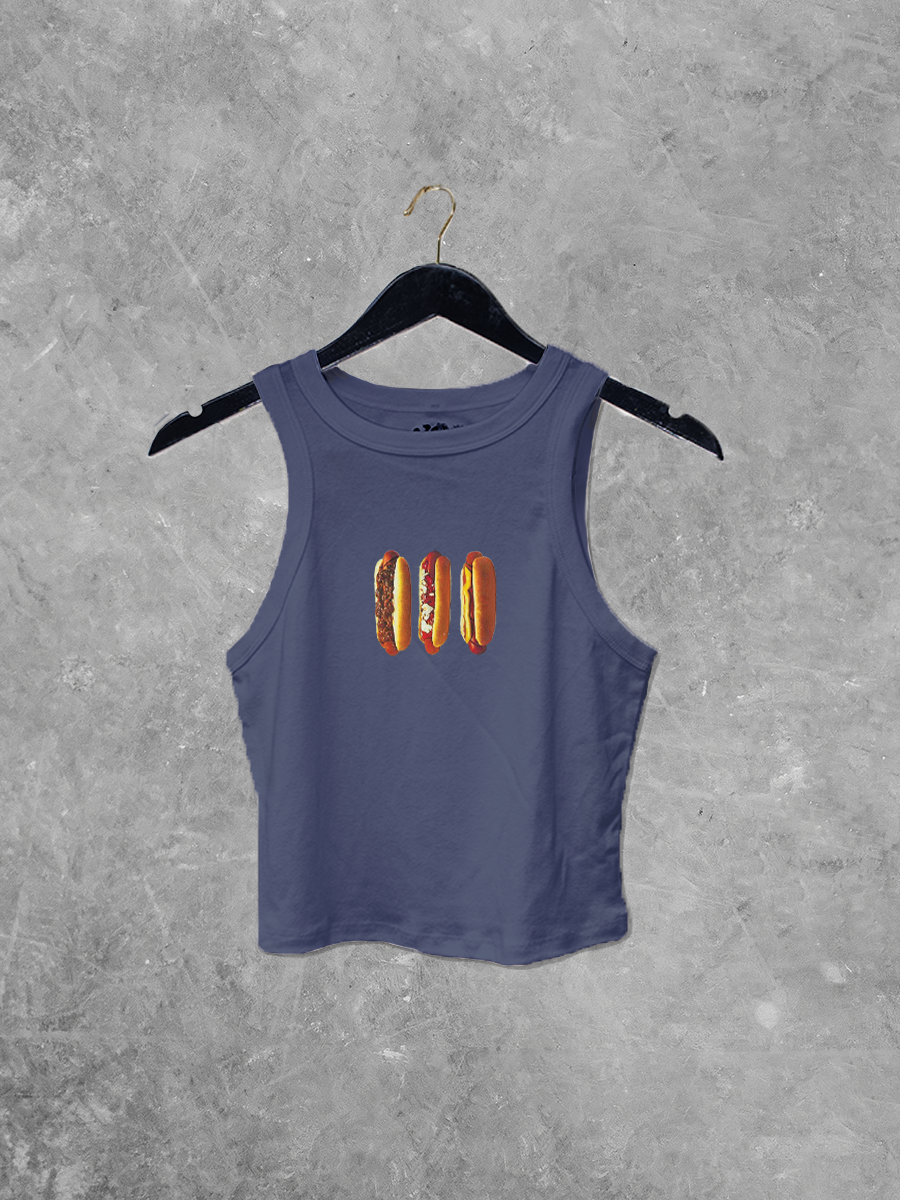 Three Little Hot Dogs, Americana Summer Micro-Ribbed Tank