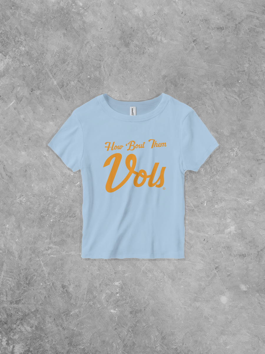 How 'Bout Them Vols Micro-Ribbed Bella Canvas Baby Tee