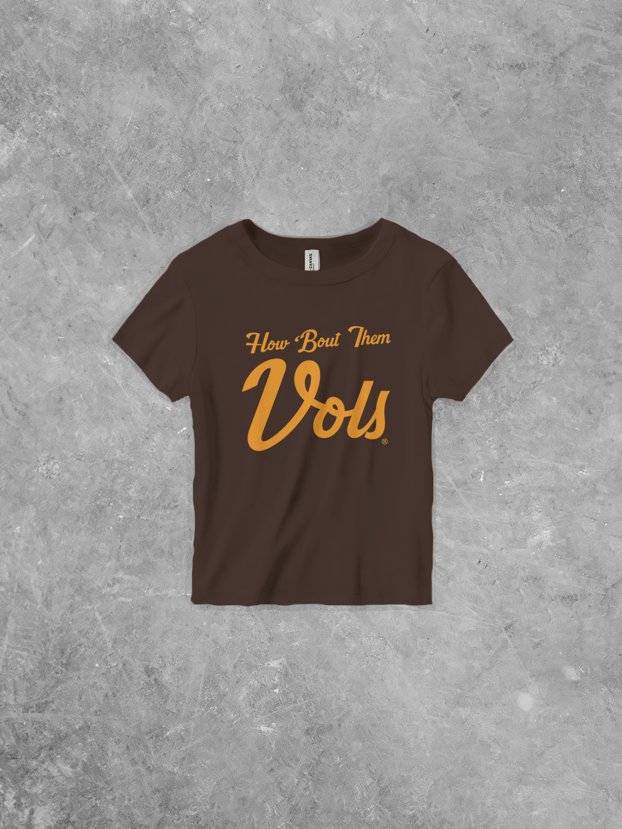 How 'Bout Them Vols Micro-Ribbed Bella Canvas Baby Tee