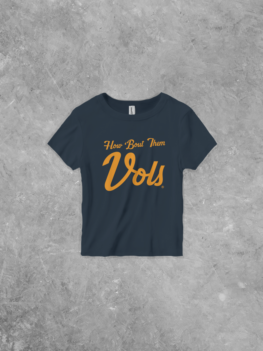 How 'Bout Them Vols Micro-Ribbed Bella Canvas Baby Tee