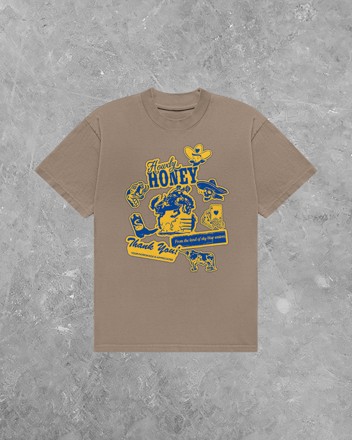 Underground OG: Howdy Honey, Western Collage AA Cotton TShirt