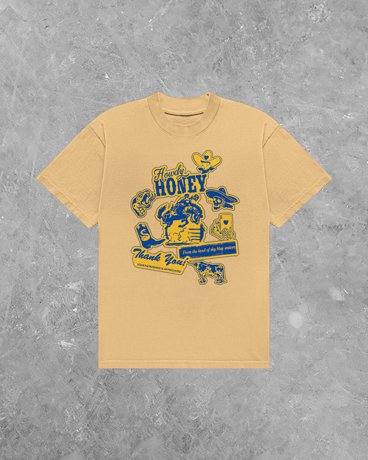 Underground OG: Howdy Honey, Western Collage AA Cotton TShirt
