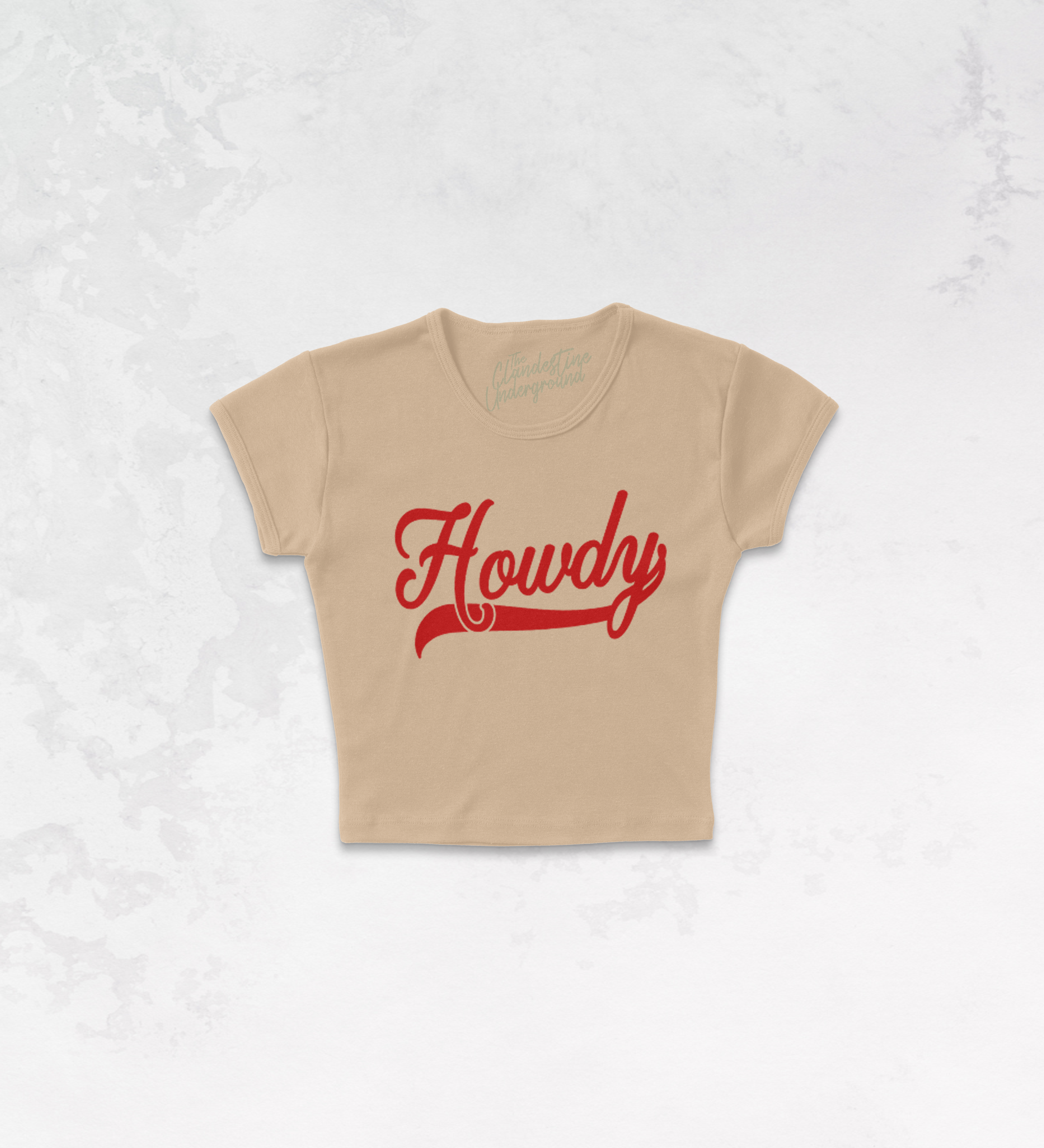 Underground Original Design: Howdy, Western Micro-Ribbed Baby Tee